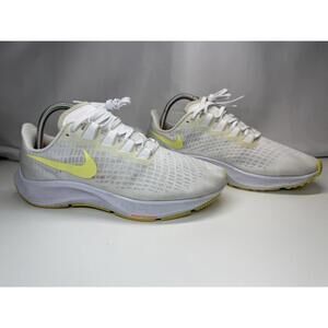 Nike Air Zoom Pegasus 37 Shoes‎ Womens Size 9.5 White Yellow Running BQ9647-105